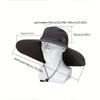 Summer Fishing Hat Breathable UV Protection Large Brim Hiking Cap Men Women Foldable Elastic Outdoor Beach Travel Sun Hat