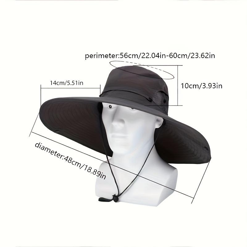 Summer Fishing Hat Breathable UV Protection Large Brim Hiking Cap Men Women Foldable Elastic Outdoor Beach Travel Sun Hat