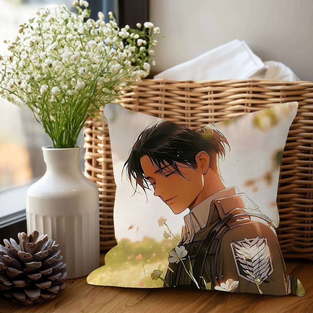 L-Levi Ackerman Pillow Cover Sofa Cushion Cover Home Room Decoration Children Gift