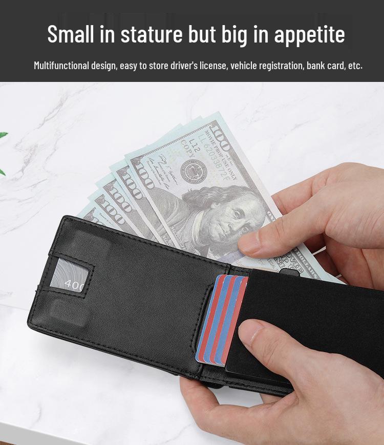 Cross-Border Anti-RFID Metal Card Holder & Money Clip - Magnetically Separable, Multi-Card Slot Men's Wallet