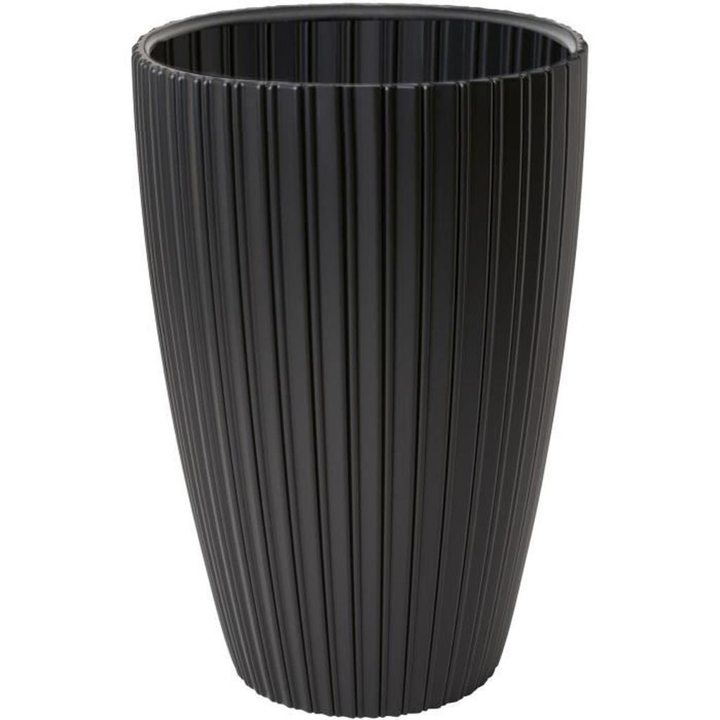 Pot de fleurs - GARDEN ID - Fancy - 40 x 58 cm - Pour jardin, balcons ou intérieurs - Noir