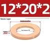 Pure Red Copper Gasket Sealing Ring for Marine Instruments, Metal Flat Washer M3-M60mm