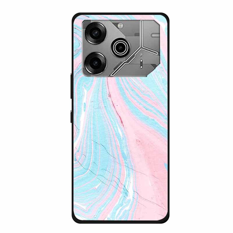 For Tecno Pova 6 Pro Case Marble TPU Silicone Soft Back Cover Phone Cases for Tecno Pova6Pro 5G LI9 Protector Mica Painted Coque