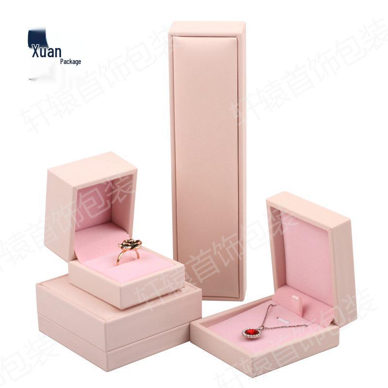 Brushed PU Jewelry Storage Box for Necklace, Bracelet, Pendant, Watch, and Accessories
