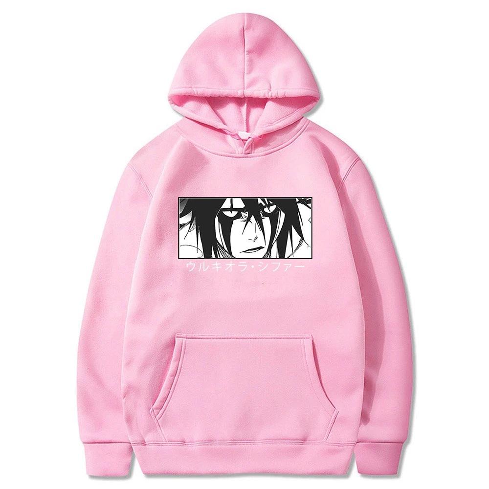 Japanese Anime Bleach Ulquiorra Cifer Manga Harajuku Hoodies Autumn Winter Fleece Streetwear