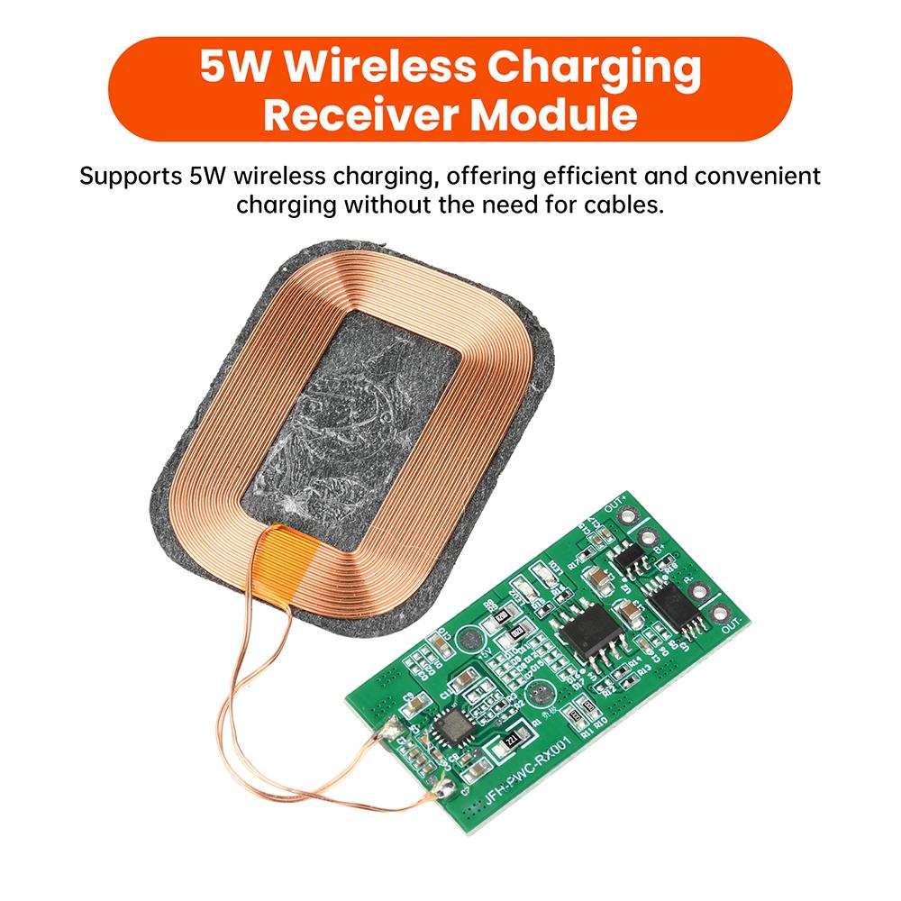 5W Wireless Charging Module PCBA Module Small Coil Lithium Battery Charging Built-in 3.7V Lithium Battery Modification Scheme