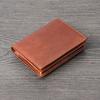 2024 Genuine Leather Card Hoider  Retro Handmade Men's and Women's Small Wallet First Layer Cowhide Business Card Holder Portable ID Bag