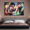 Abstract Body Graffiti Art Passion Sexy Naked Couple Posters and Prints Canvas Paintings Wall Art Pictures for Living Room Decor