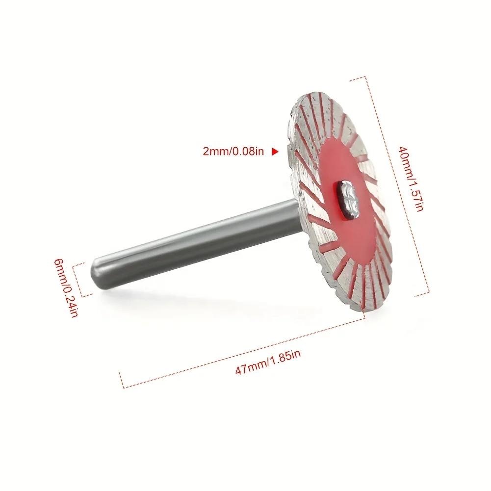 

Durable Dremel Accessories for Stone Carving: 40mm Diamond Cutting Discs and Turbo Mini Saw Blade with 6mm Shank