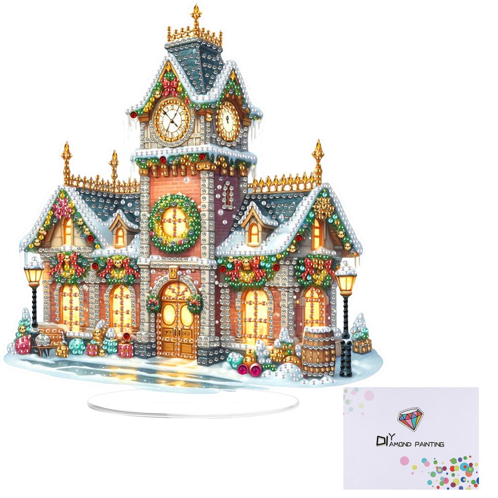 2D Flat Print Xmas Auditorium DIY Table Top Diamond Painting Ornament Kits