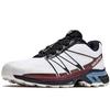 SALOMON XT-Wings 2 Lace-Up PU Mesh Fabric Shock Absorbing Non-Slip Wear-Resistant Low-Top Casual Running Shoes Unisex Sneaker White 413138