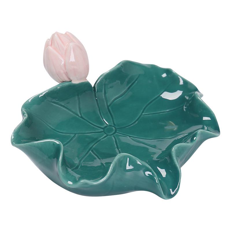 Lotus Rhyme Ceramic Soap Dish - Bathroom & Office Decor