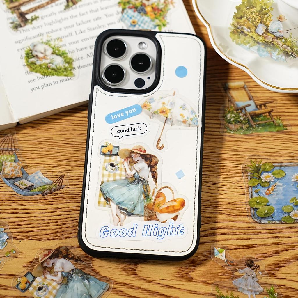Kesari Sticker Collage for Girls and PET Waterproof Sticker Korean Large House Assortment, Retro, Stylish, Cute, Adults, Book, Cute, Keyboard,