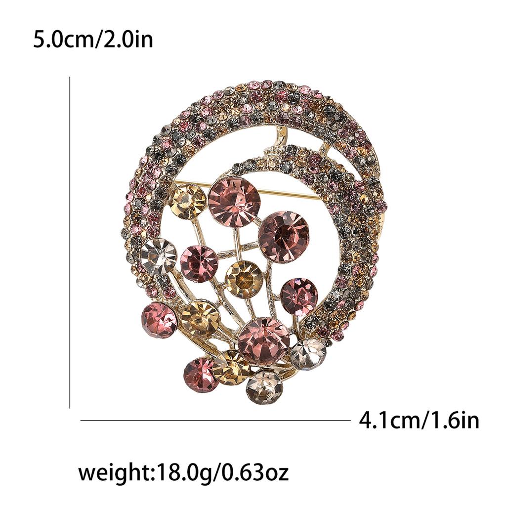 Creative Retro Alloy Rhinestone Hot Air Balloon Brooch High-End Exquisite Women'S Clothing Corsage Jewelry Pin
