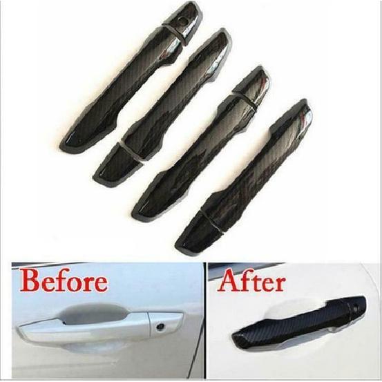 8PCS Carbon Fiber Door Handle Molding Cover Trim For Honda CR-V CRV 2017-