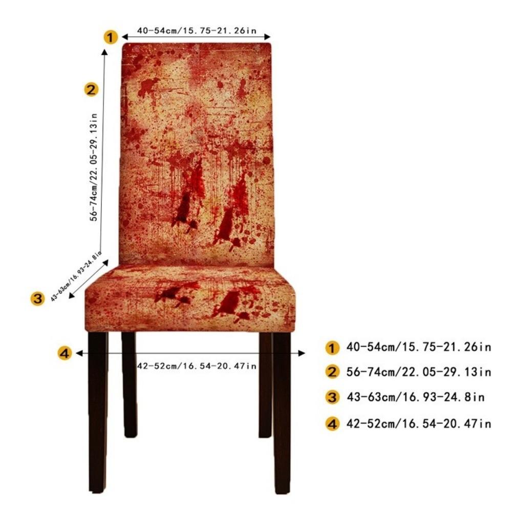 Dust-proof Halloween Chair Covers Vintage Bloody Handprint Chair Cover for Home