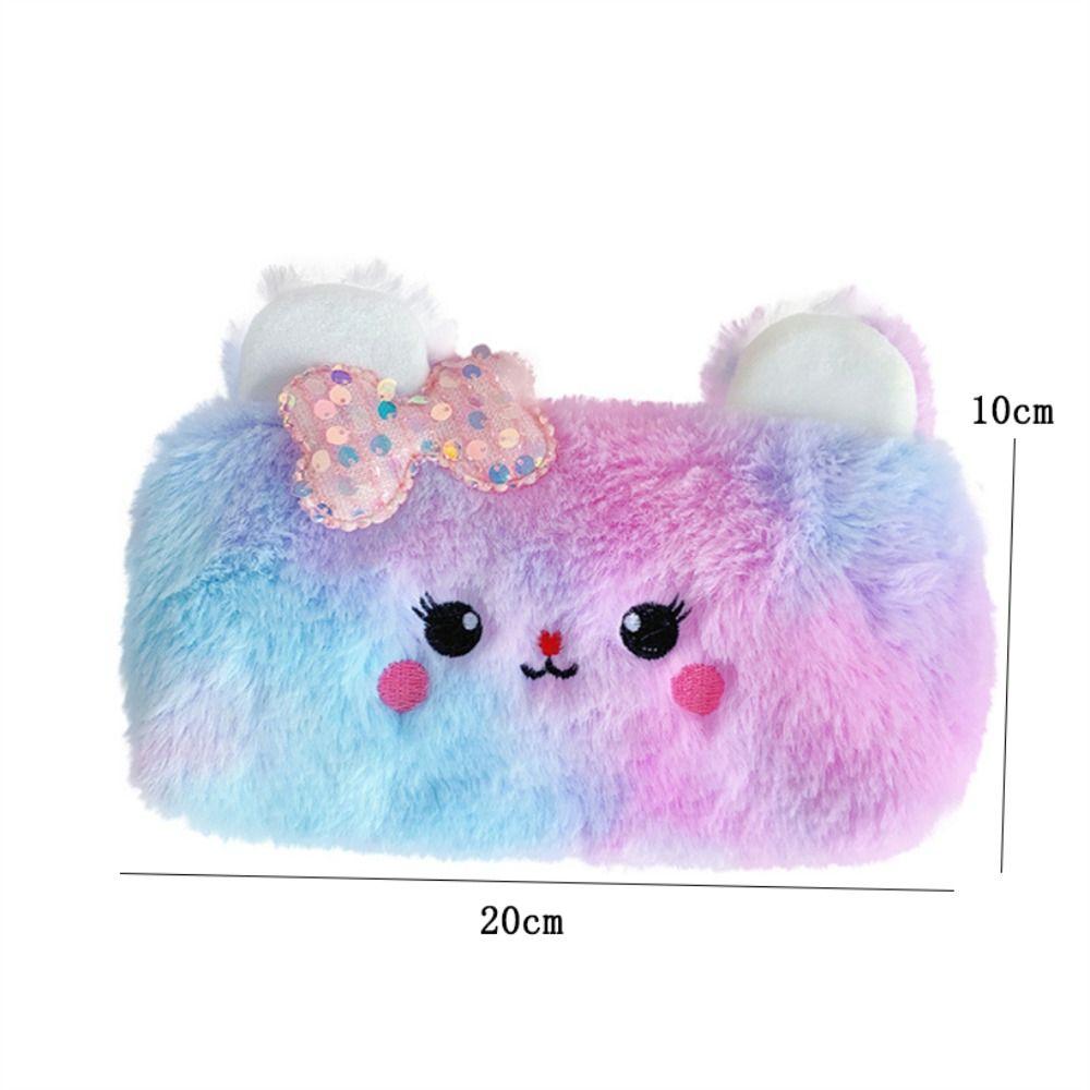 Plush Pencil Case Girl Heart Pen Box Cartoon Pen Storage Bag  School Office Supplies