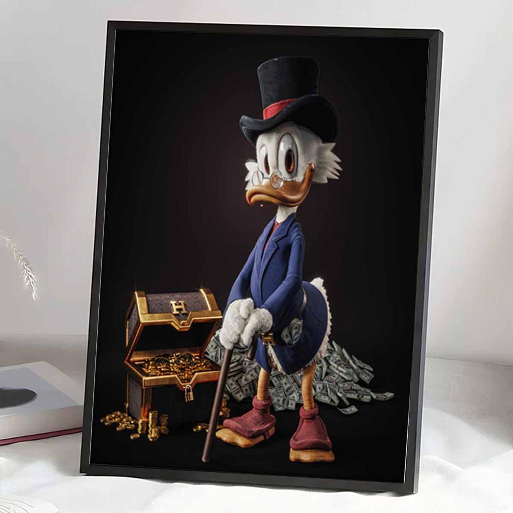 5D DIY Diamond Art Painting Kits for Adults, Grandpa Donald Duck Full Round Crystal Diamond Kits for Beginner for Home Wall Decorate