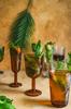 Wine Glass Glass Wood Slice Pattern Arbre Brown Design