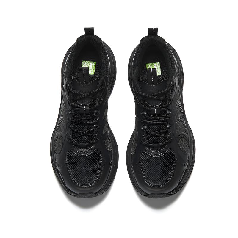Anta Meteor 4 All Black Thick Sole Wear Resistant Dad Shoes Low Top Casual Shoes Men sneakers 112638851-3