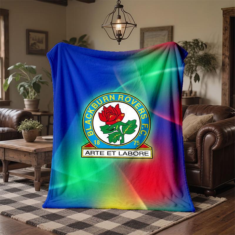 Blackburn Rovers Football Print Flannel Blanket Soft Warm Sofa Bed Throw Blanket For Home Office Bedroom
