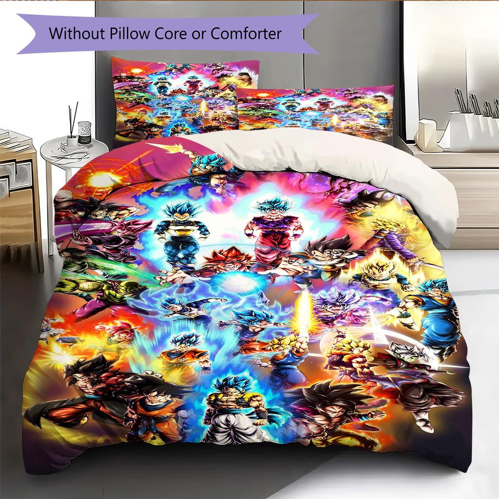 Cartoon Pattern Bedding Quilt Set Quilt Cover Pillowcase Home Decoration Birthday Gift (1 * Duvet Cover + 2 * Pillowcase, Without Core)