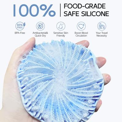 Antimicrobial Silicone Body Scrubber,Exfoliating Body Wash Scrubbers for Sensitive Skin,Shower Body Brush,Gentle Massage