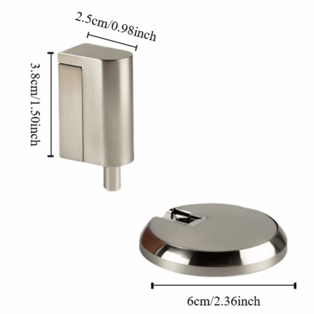 No Drill Design Mechanical Locking Door Stopper Magnetic-Free Design Invisible Installation Magnetic-Free Door Stopper