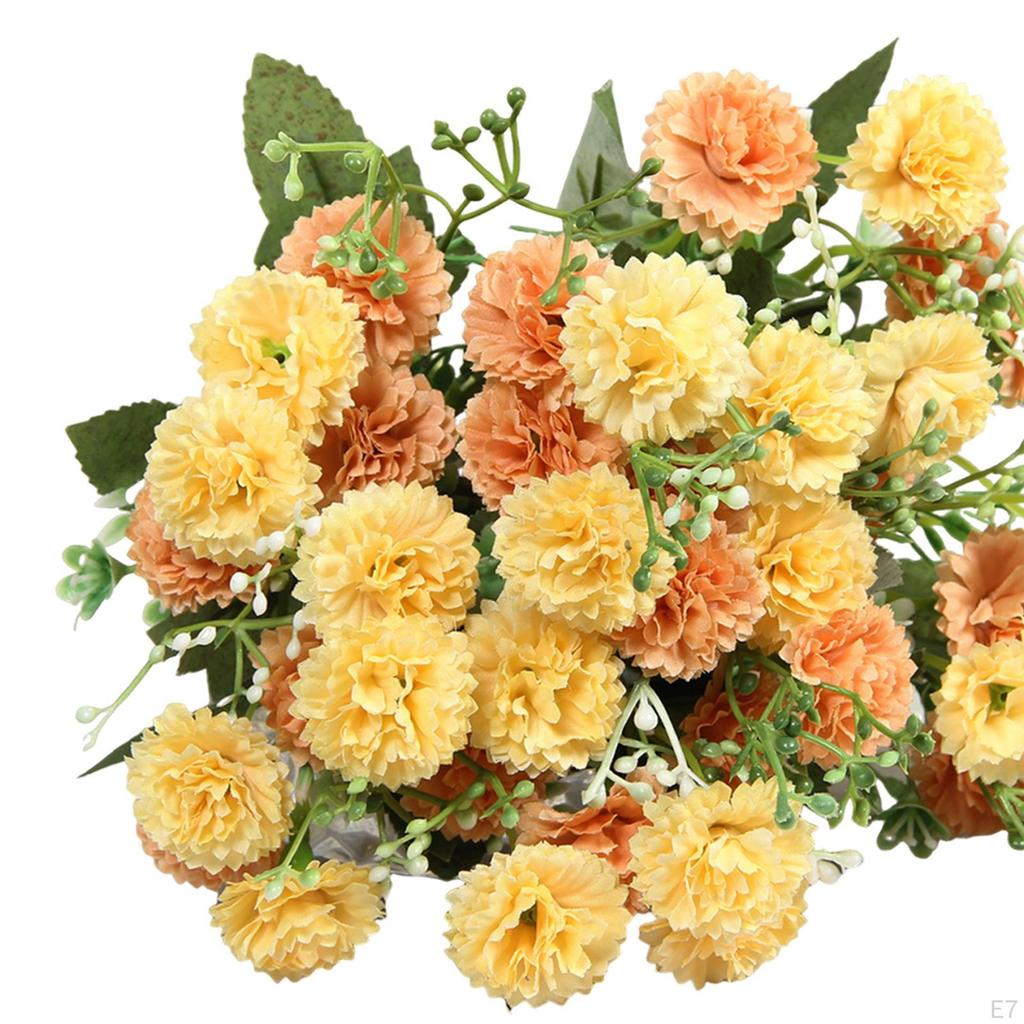 Artificial Flowers No Fading Realistic Romantic Carnation Simulation Flower Hydrangea Bouquet for