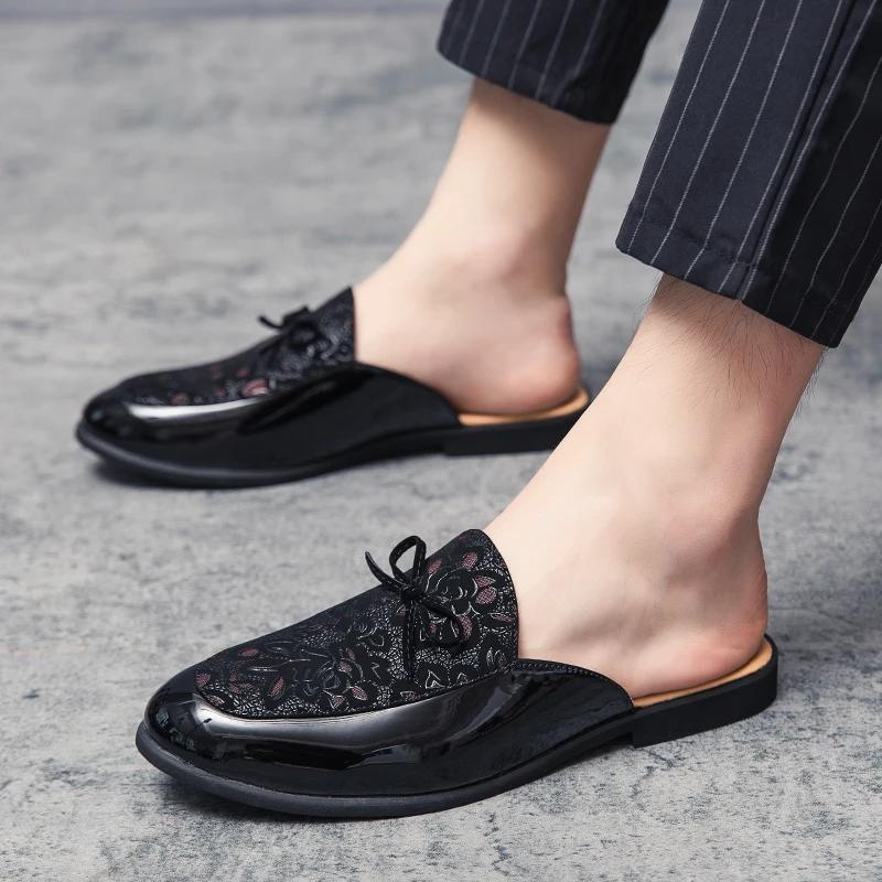 Fashion Tassel Loafers Summer Slip-On Half Loafers Men's Casual Mules Shoes Driving Shoes Fashion Mens Moccasins Banquet Social Shoes