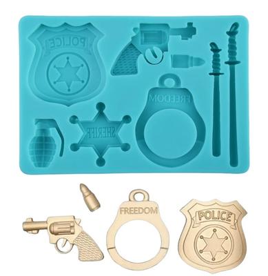 Silicone Mold For Fondant Police