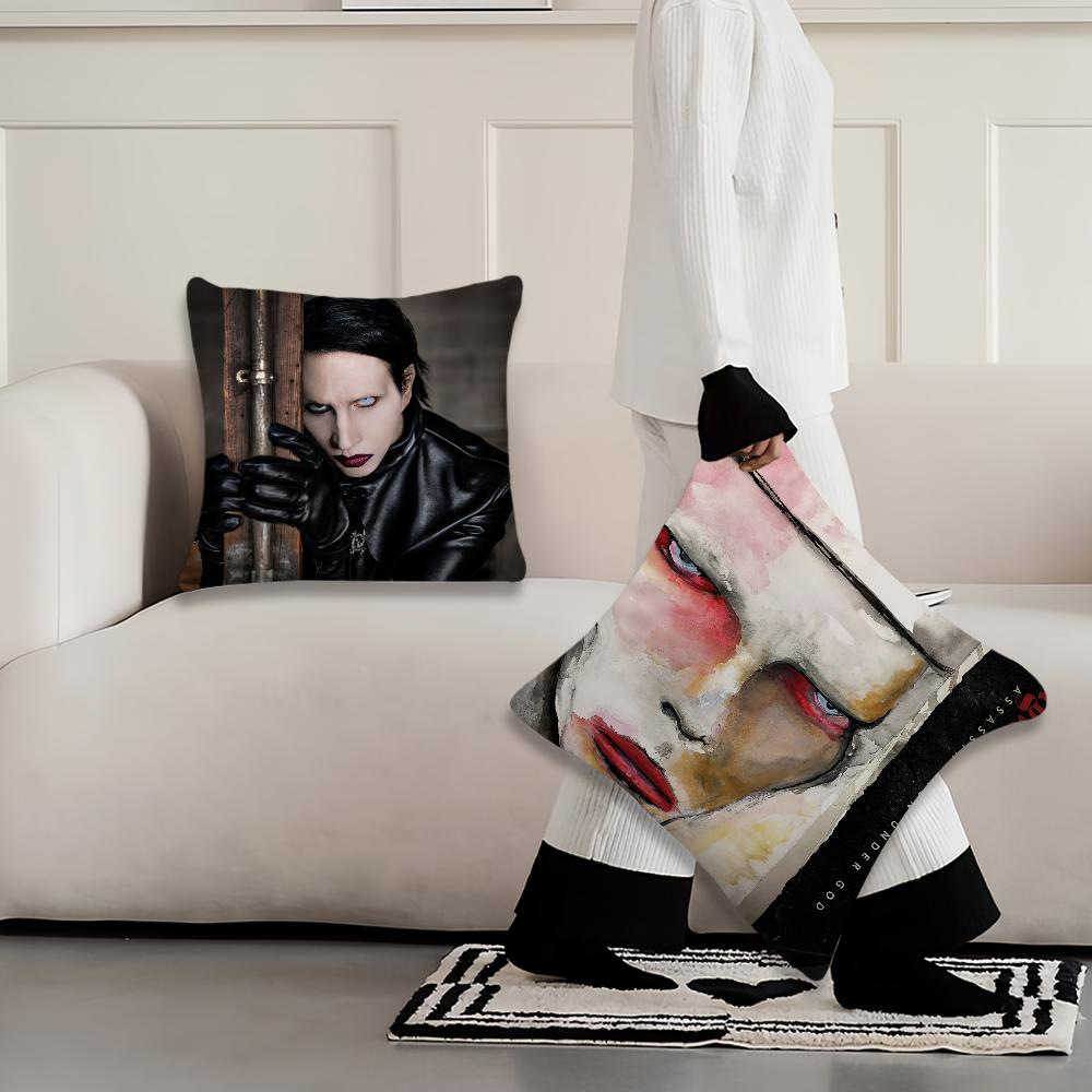 M-Marilyn M-Son Under God Kissenbezug Wohnzimmer Akzent Sofa Rückenlehne Quadratisch Lounge Entspannender Nickerchen Begleiter Kissenhülle