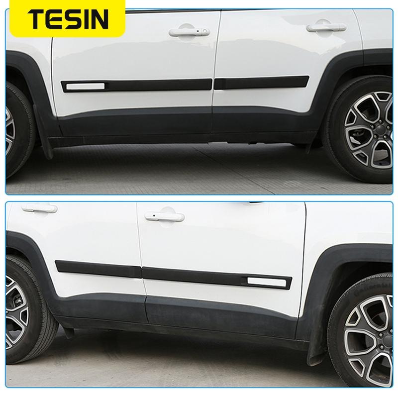 Car Side Door Body Anti-Scratched Protector Molding Trim Stickers for Jeep Renegade 2016 2017 2018 2019 2020 2021 2022 2023 2024 Tr1