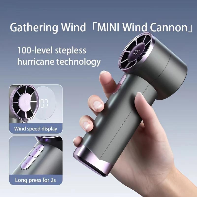 Mini Portable Handheld Fan Instant Ice Mode 100 Winds Speeds Adjustable 3000mAh Electric Fans Rechargeable Outdoor Personal Fan