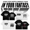 Kpop ATEEZ Album NORTH AMERICA TOUR Series Print Tshirt for Fans Short Sleeve Tee Daily Clothing for Women Womens Tshirt