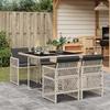 VidaXL Garden Dining Set and Cushions 5 Pcs Light Grey Rattan 3210719