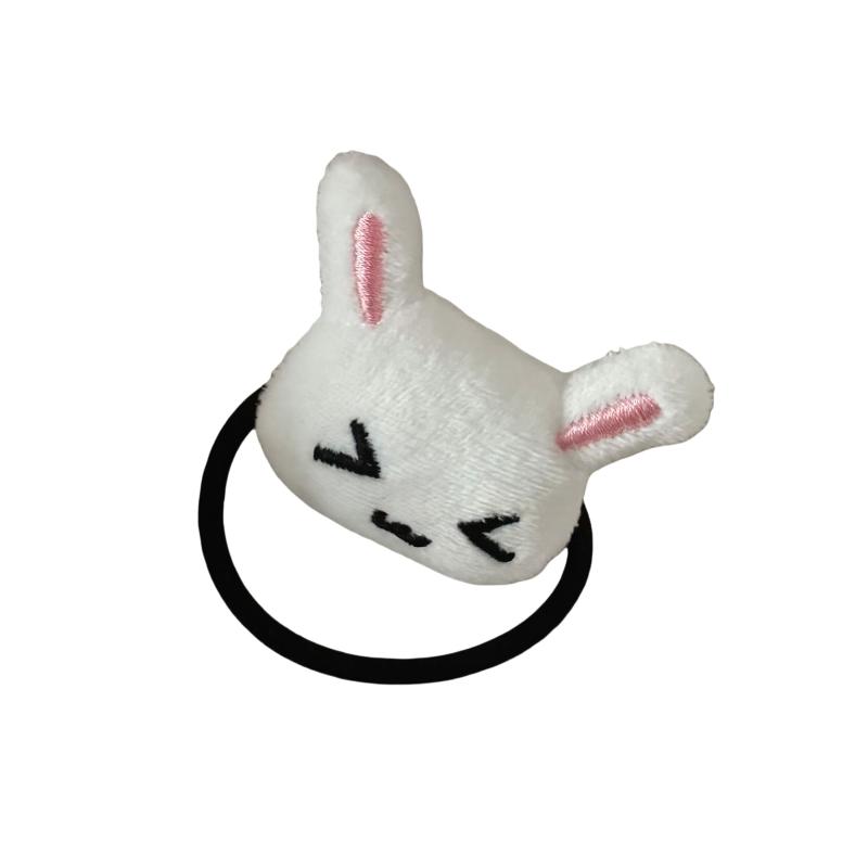 1/2Pcs Cute Plush Bunny Rabbit Hair Tie Hairband For Lolita Girls Students Ponytail Hair Rope Hair Accessories Jewelry