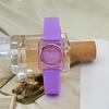 JYL Women's Watch Square Digital Student Casual Silicone Strap