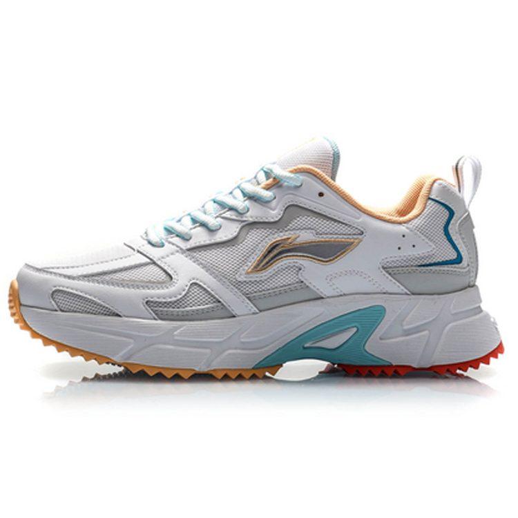 Li Ning Abrasion Resistant Breathable Abrasion Resistant Breathable Low top Running Shoes Women's Antarctic Gray ARLQ004-3