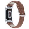 Genuine Leather Crocodile Texture Smart Watch Strap Adjustable Watchband for Fitbit Charge 6/5