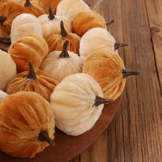 Fabric Pumpkin Wreath Fall Thanksgiving Home Decor with Colorful Mini Gourds Seasonal Front Door Hanging Wreath for Autumn Harvest Festival