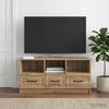 TV Cabinet in Artisan Oak Finish 102 x 34.5 x 47 cm Particleboard