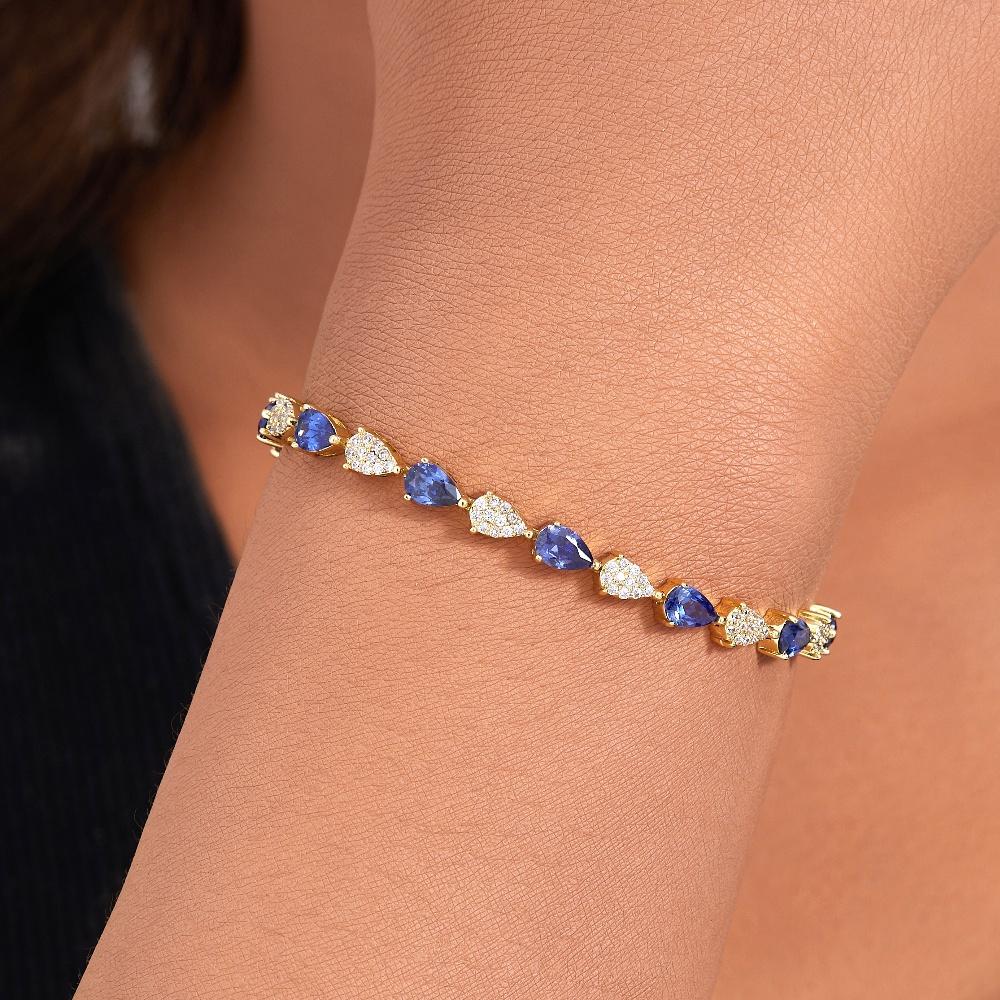 Высококачественные ювелирные изделия Элегантный браслет с покрытием из золота 14 карат — фото 5