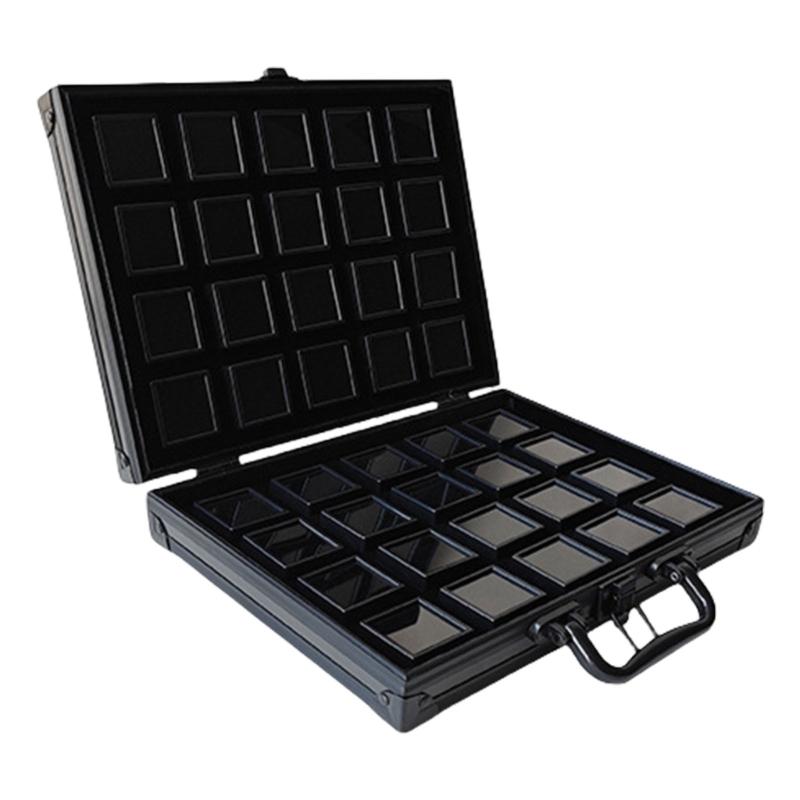 Portable Aluminum Alloy Jewelry Storage Box With Locking Mechanism Accessory for Enhanced Security and Organization