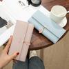 Korean Style Women's Three-Fold Wallet with Leaf Pendant - Large Capacity Multifunctional Clutch for Students