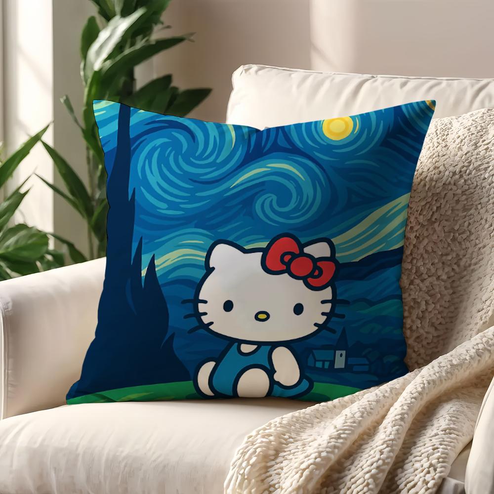 Kawaii HHello KKitty cushion cover For Pillow Printing Sofa Decoration Home Car Room Coffee Shop Office Nordic Simplicity