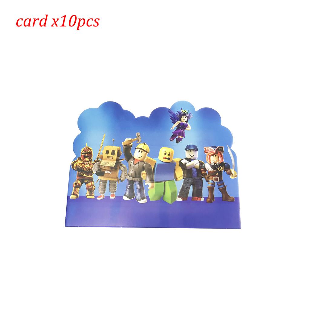 Roblox Birthday Party Decorations Supplie Game Celebration Balloons Disposable Tableware Cup Plate Baby Shower Toys Round Sensory Compression Bouncy