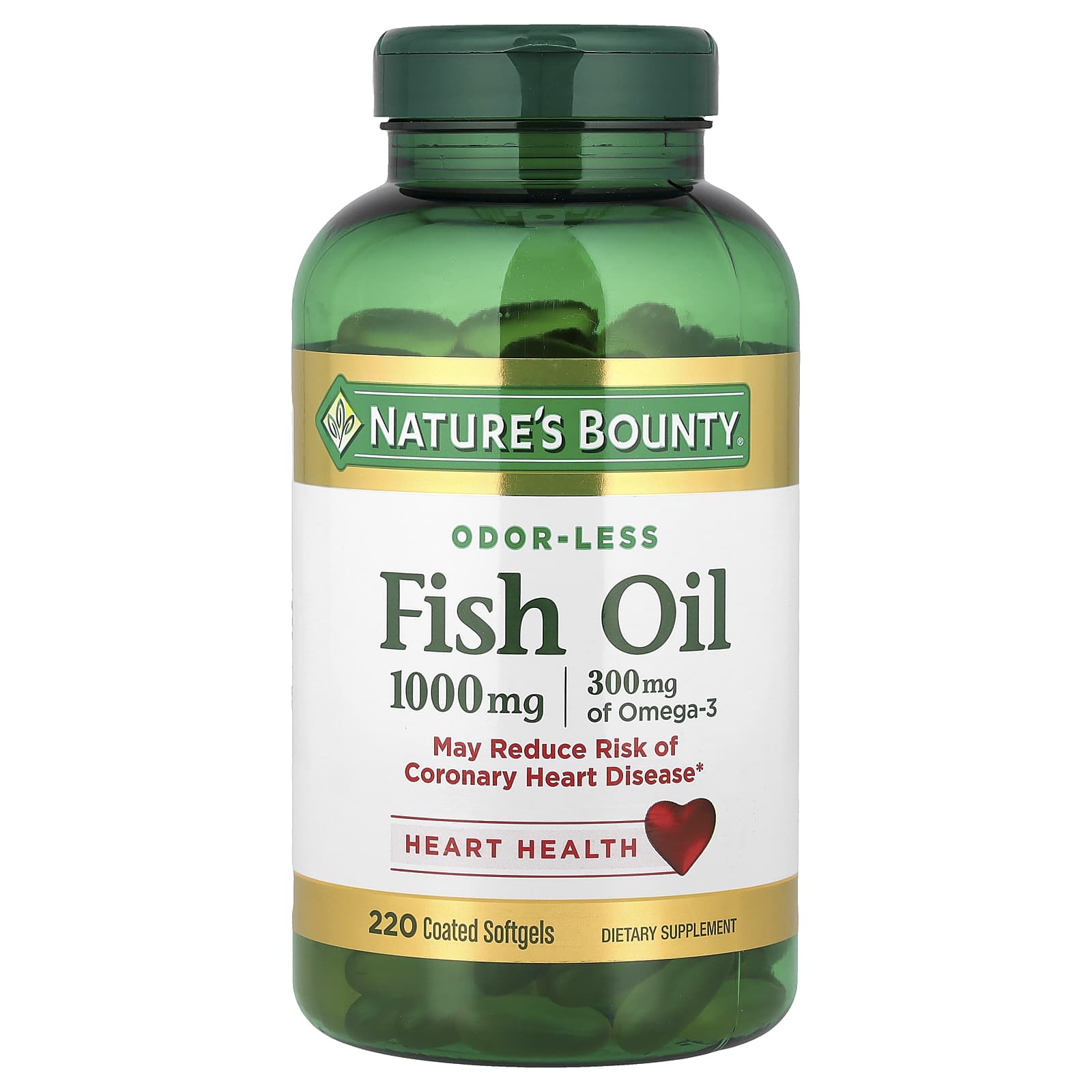 

Nature S Bounty, Fish Oil, 1,000Mg, 220 Coated Softgels