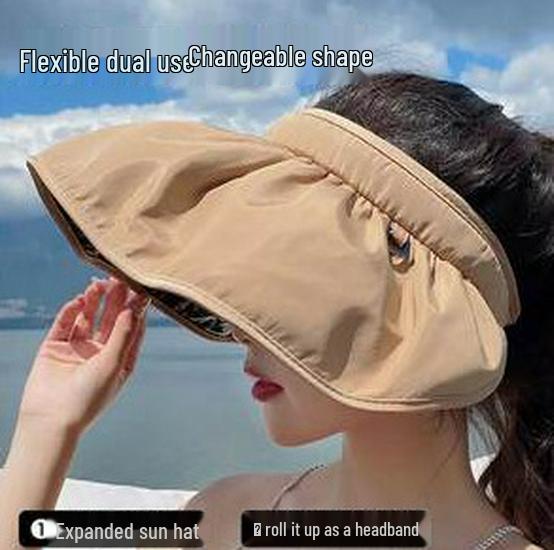 Women's Foldable Wide-Brim Sun Hat - UV Protection for Summer Cycling