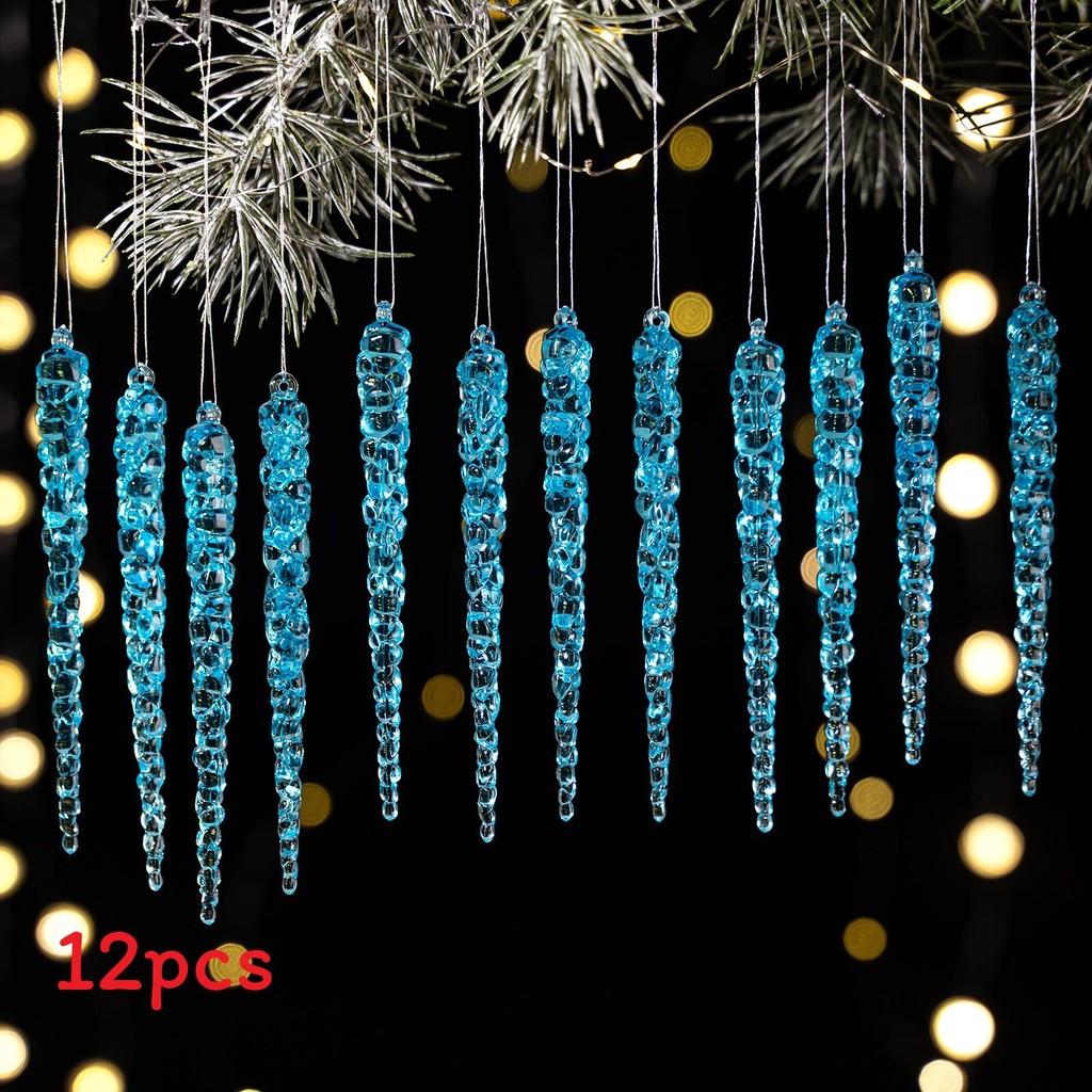 Christmas Broken Acrylic Ice Pendant Decorations Set For Holiday Decor Home